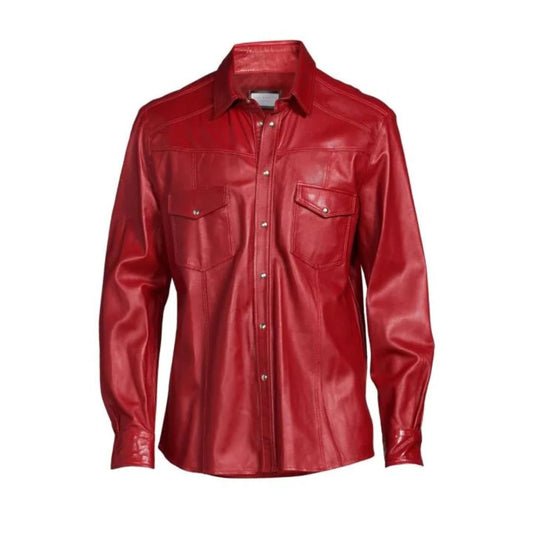Men's Real Lamb Leather Full Sleeves SLIM FIT Shirt In 3 Colours