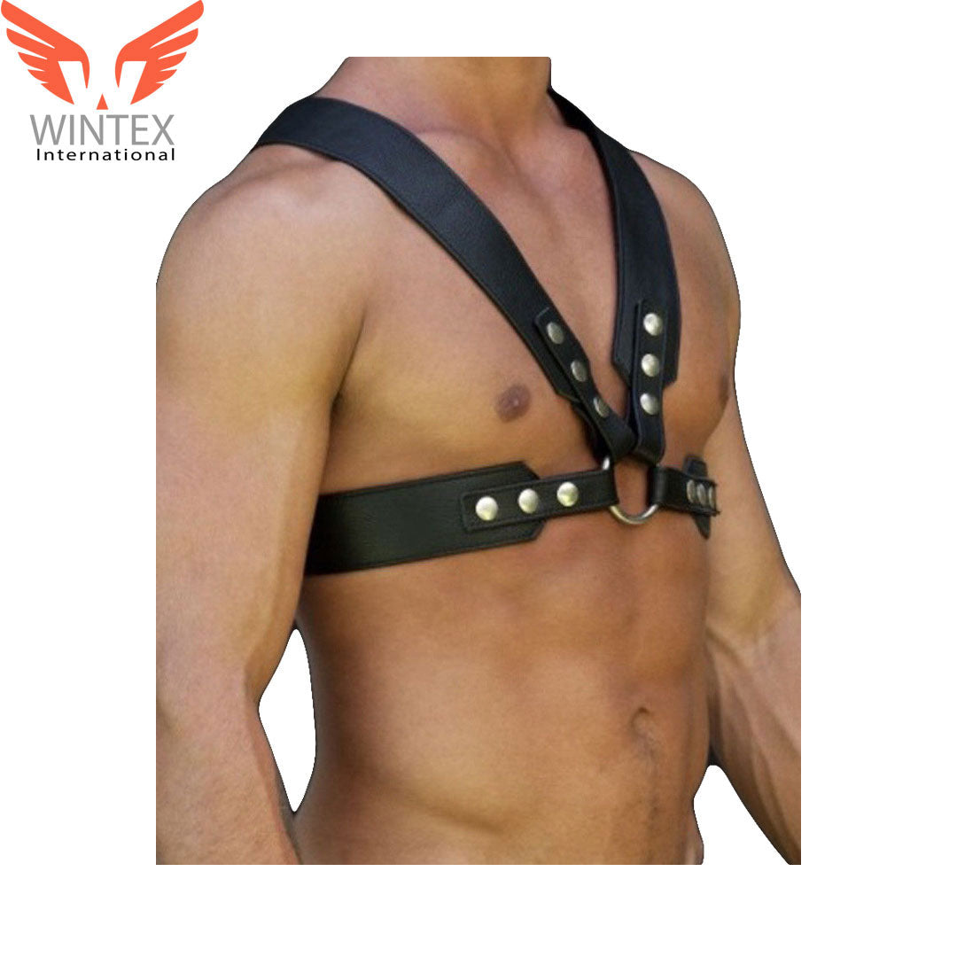 Men’s Real Leather Chest Body Harness 01