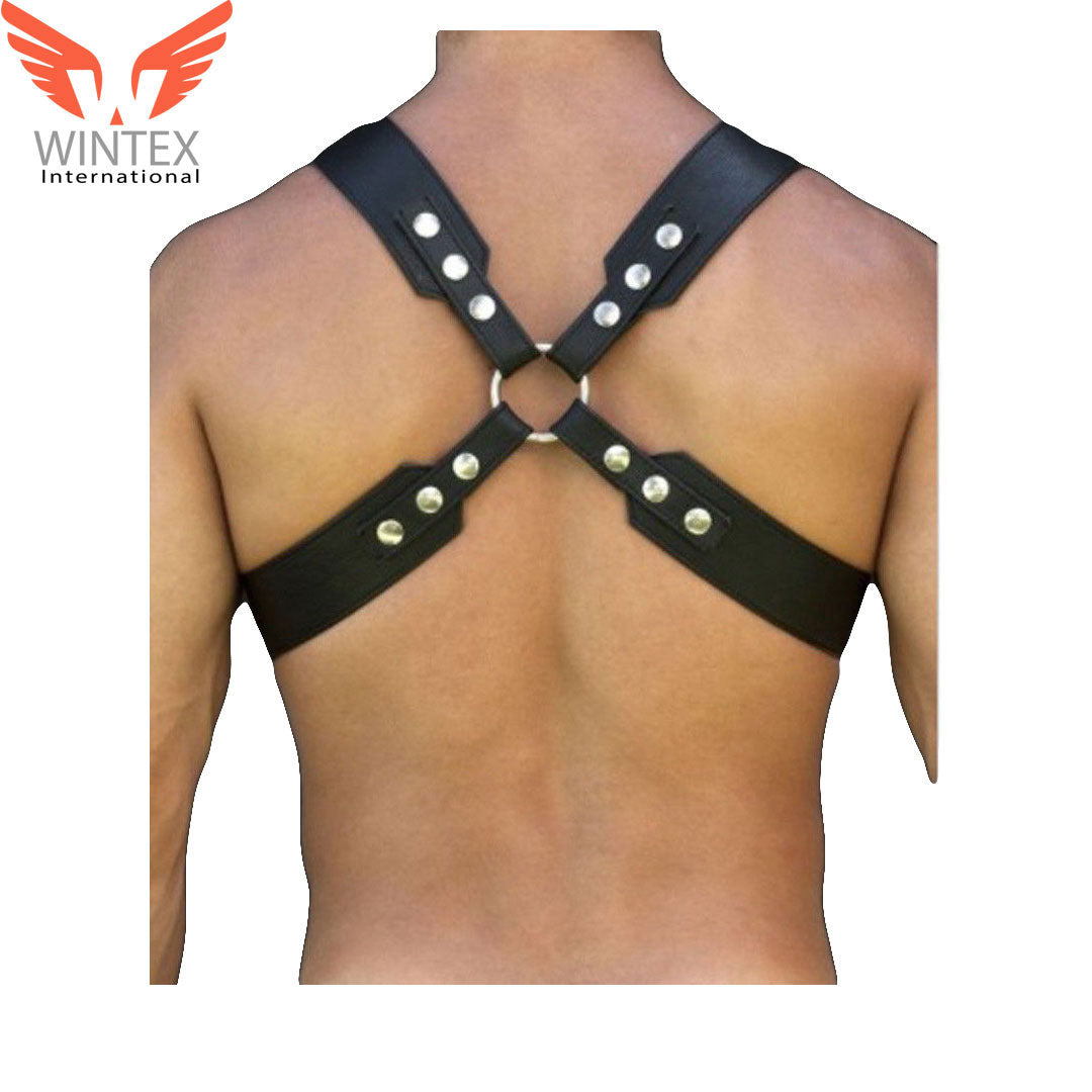 Men’s Real Leather Chest Body Harness 01