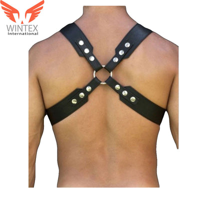 Men’s Real Leather Chest Body Harness 01