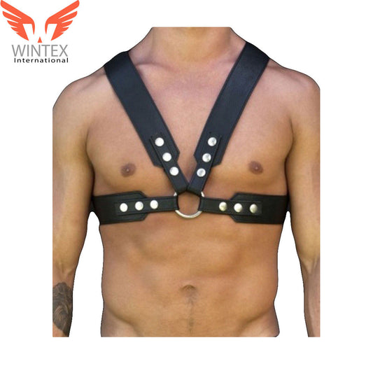 Men’s Real Leather Chest Body Harness 01