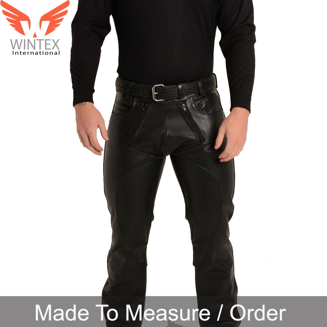 Genuine Cowhide Leather Carpenter Style Pants Bikers Pants