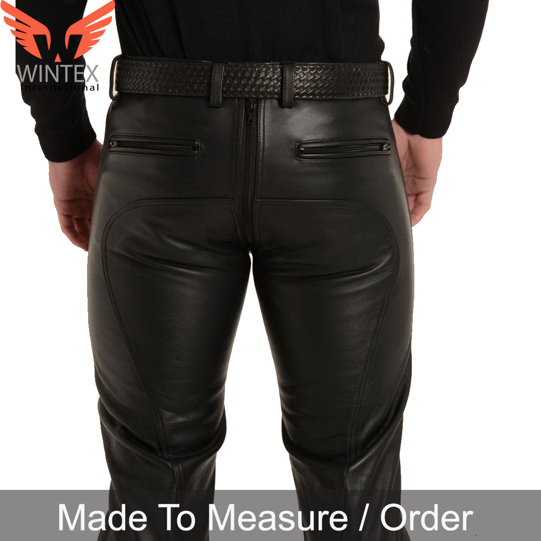Genuine Cowhide Leather Carpenter Style Pants Bikers Pants