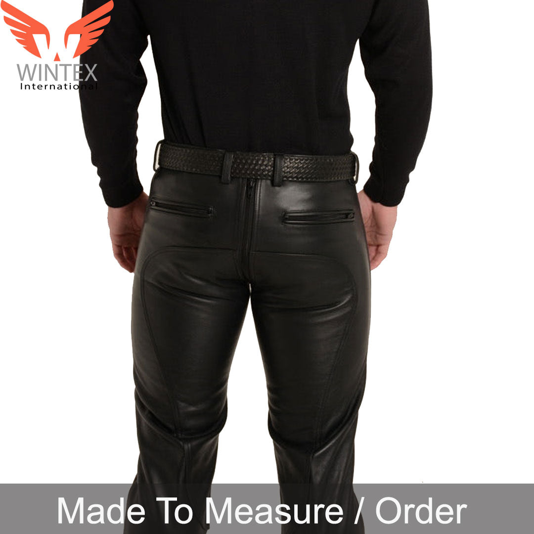 Genuine Cowhide Leather Carpenter Style Pants Bikers Pants