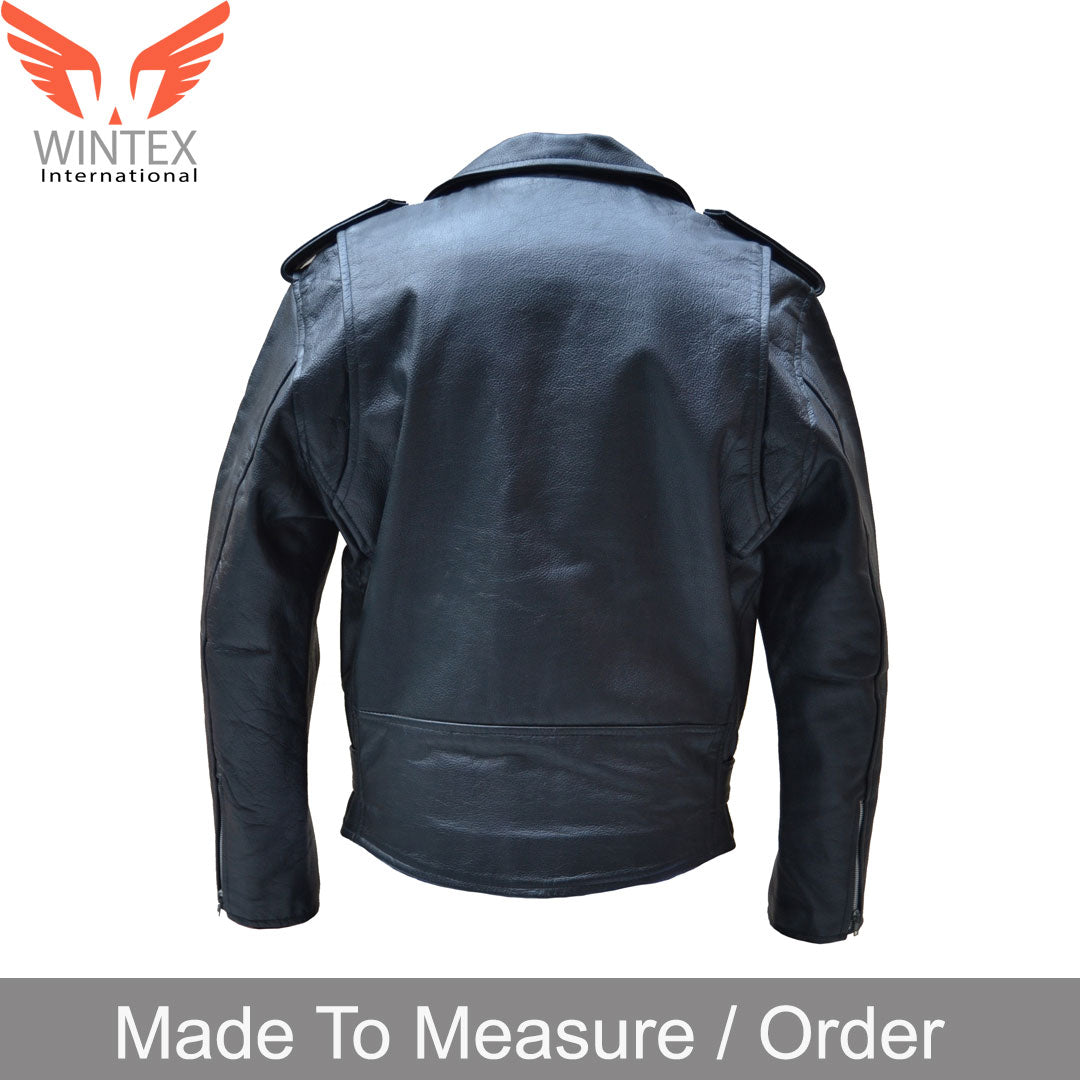 Men’s Real Cowhide Leather Biker’s Jacket Classic Brando Bikers Jacket