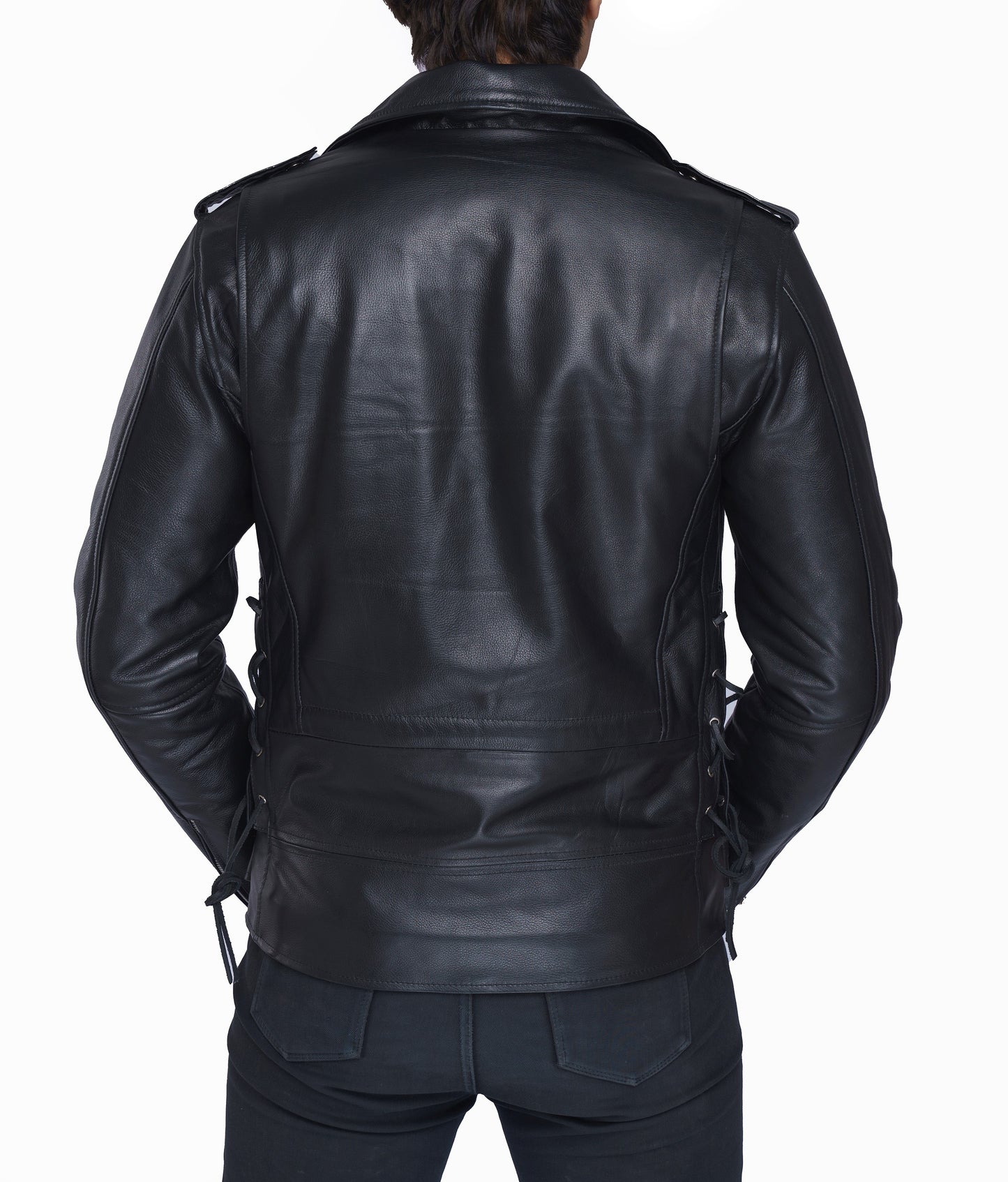 Men's Real Leather Bikers Jacket Classic Bikers Jacket