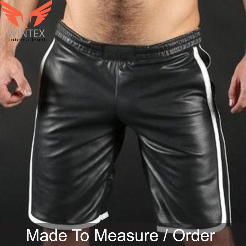 Men’s Real Lamb Leather Basketball Shorts IN 3 COLORS – Leather Sports Shorts