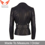 Women’s Real Lamb Leather Bikers Jacket – Leather Biker Jacket With Belt