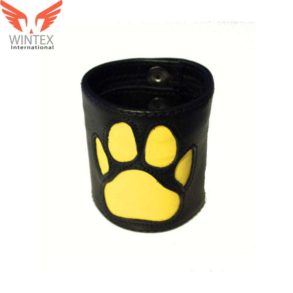 BDSM Leather Handcuffs With PAW Logo – Master Slave Restraints, In Different Colors Bondage Wrists Cuffs