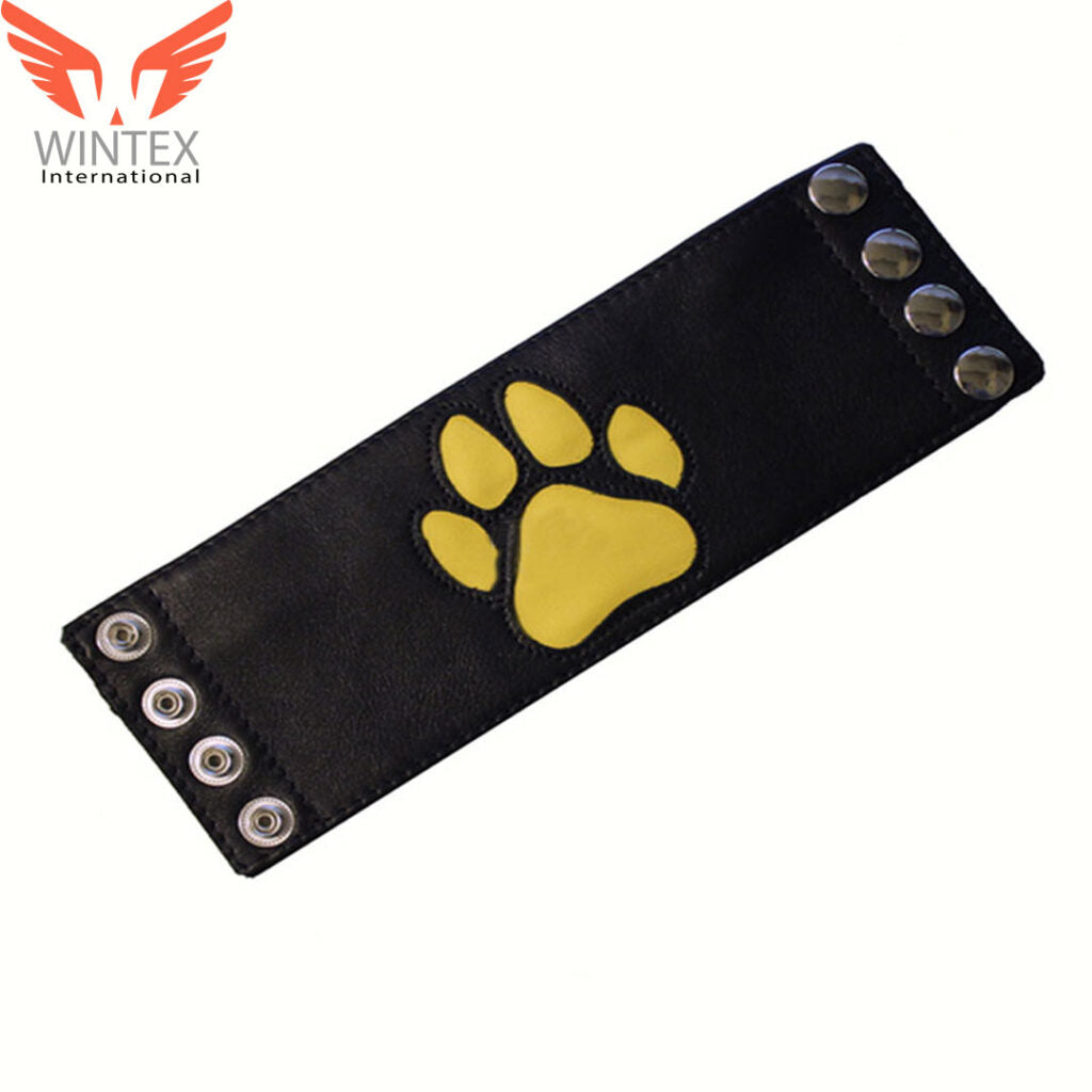 BDSM Leather Handcuffs With PAW Logo – Master Slave Restraints, In Different Colors Bondage Wrists Cuffs