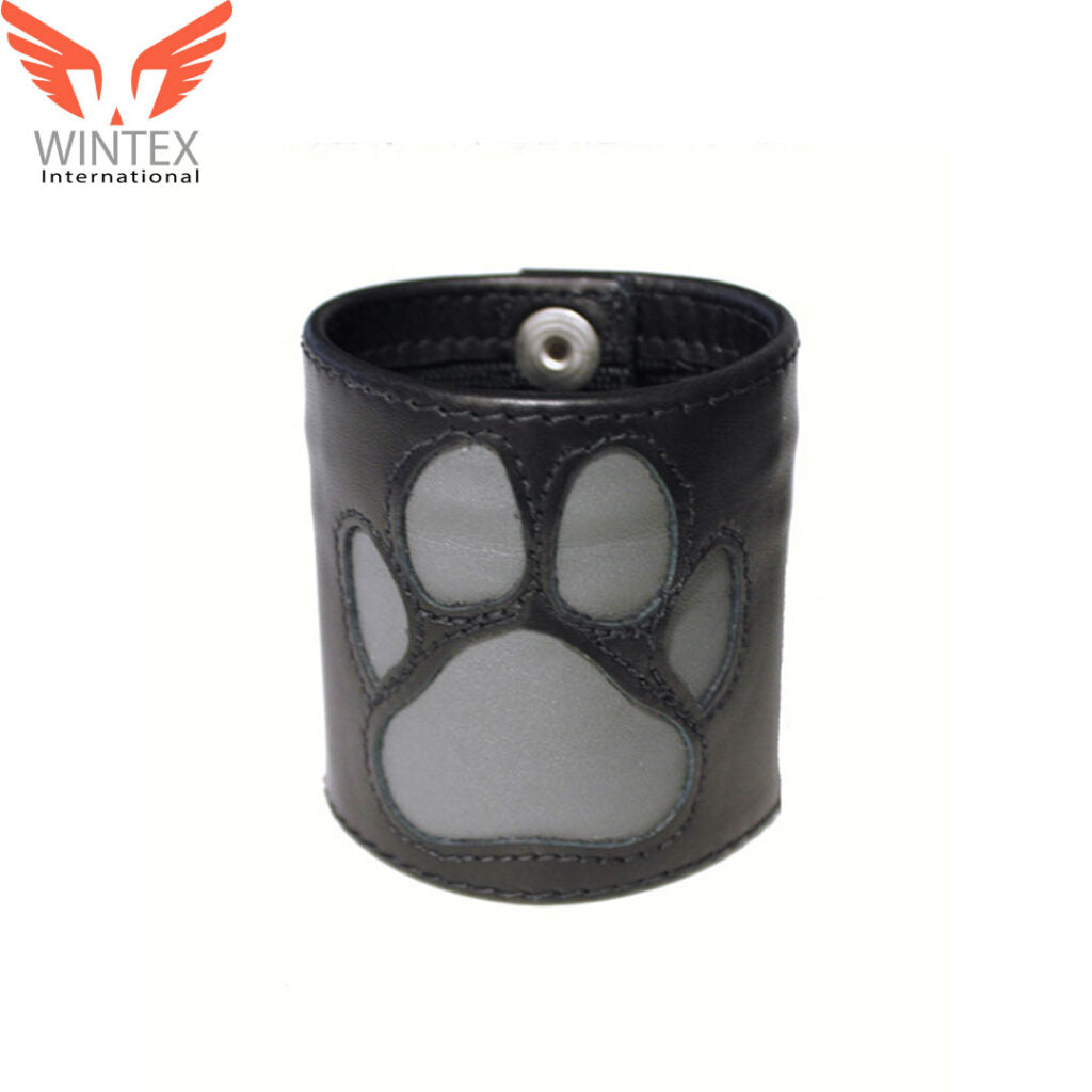 BDSM Leather Handcuffs With PAW Logo – Master Slave Restraints, In Different Colors Bondage Wrists Cuffs