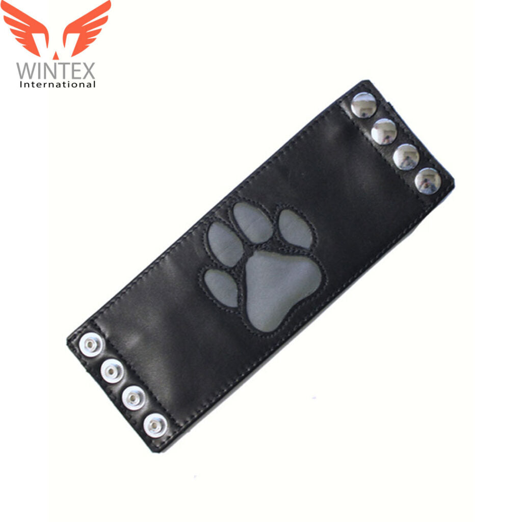BDSM Leather Handcuffs With PAW Logo – Master Slave Restraints, In Different Colors Bondage Wrists Cuffs