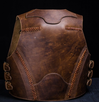 Men's Genuine Thick Vintage Leather Bikers Vest Choppers Leather Vest Steampunk Vest