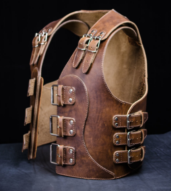 Men's Genuine Thick Vintage Leather Bikers Vest Choppers Leather Vest Steampunk Vest