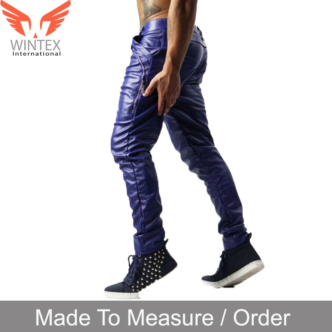 Men’s Real Cowhide Leather Bikers Pants / Trousers Motor Bikers Pants
