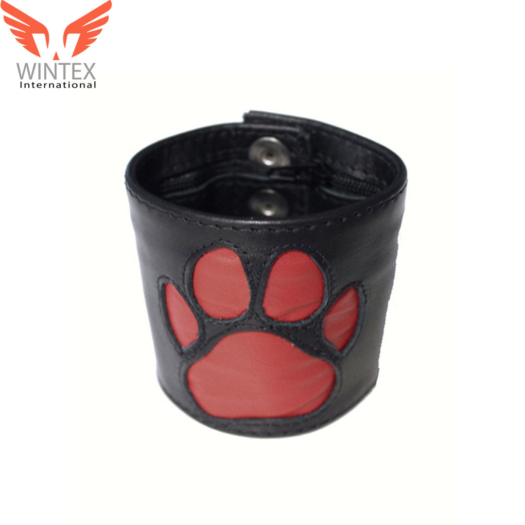 BDSM Leather Handcuffs With PAW Logo – Master Slave Restraints, In Different Colors Bondage Wrists Cuffs