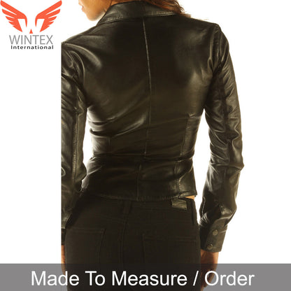Women’s Lamb Leather Shirt Full Sleeves Leather Shirt