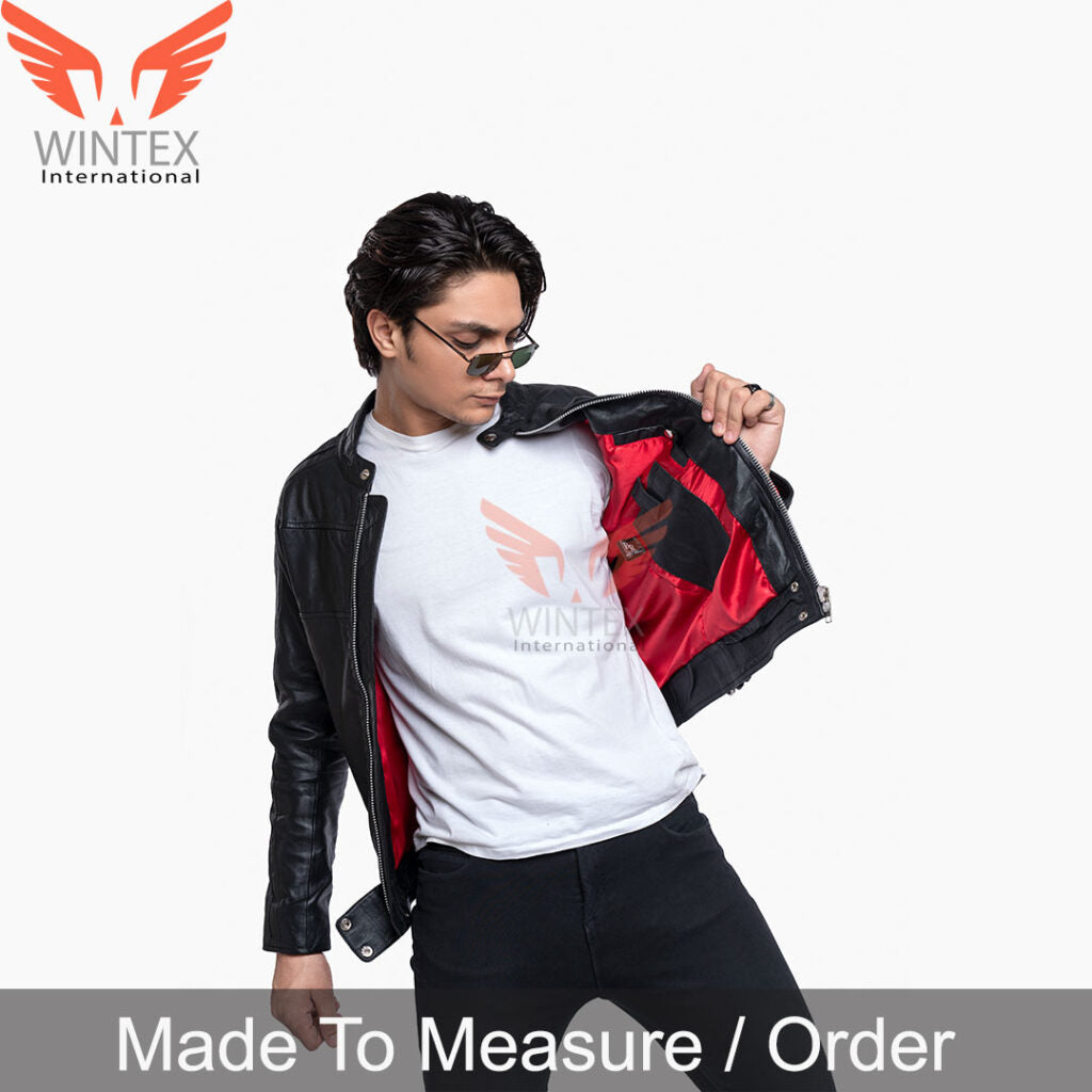 Men’s Real Leather Biker Jacket Men – Cafe Racer Jacket Motor Bikers Leather Jacket
