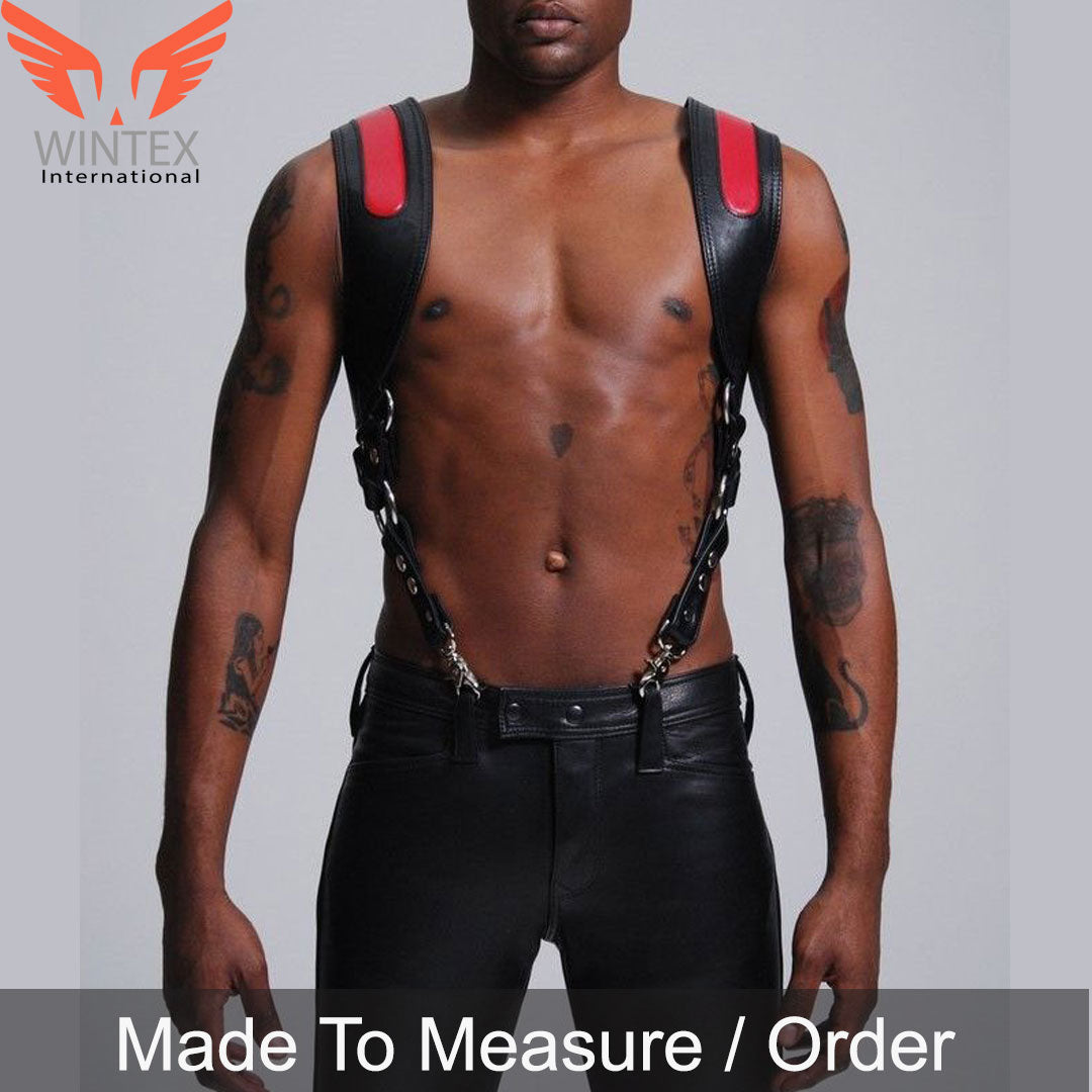 Mens Real Leather Chest Harness / Body Harness Male Harness 5