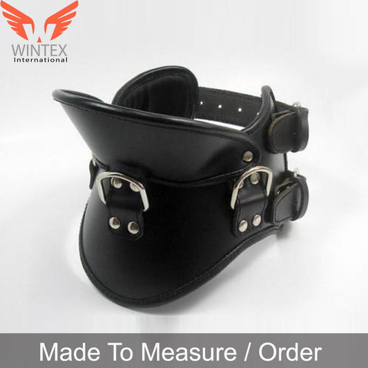 Genuine Leather Posture Neck Collar – Leather Padded Posture Collar