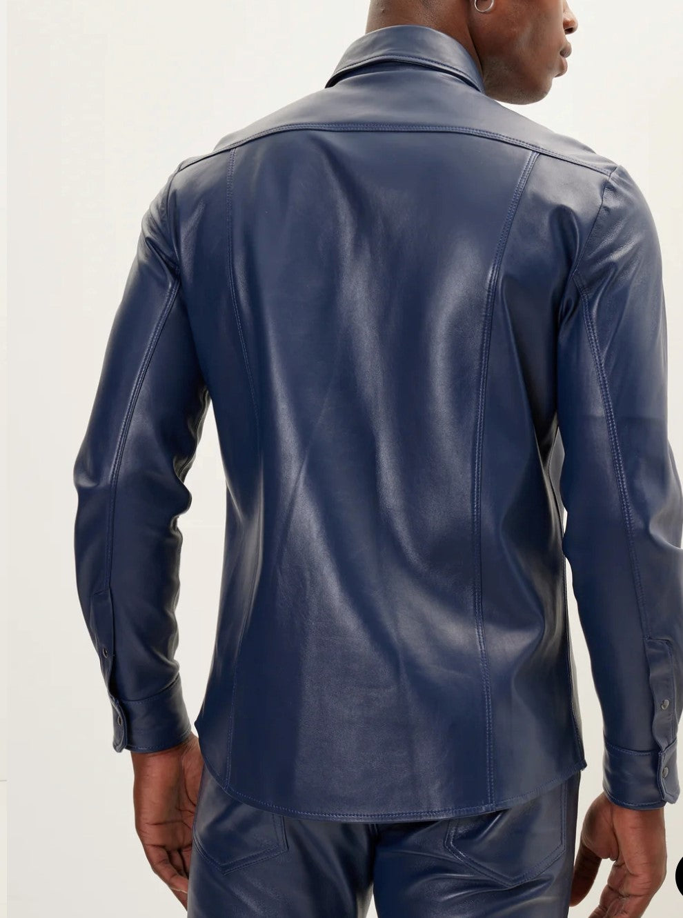 Men's Real Lamb Leather Full Sleeves SLIM FIT Shirt