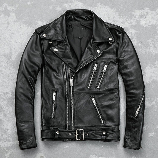 Men's Classic Brando Biker Leather Jacket