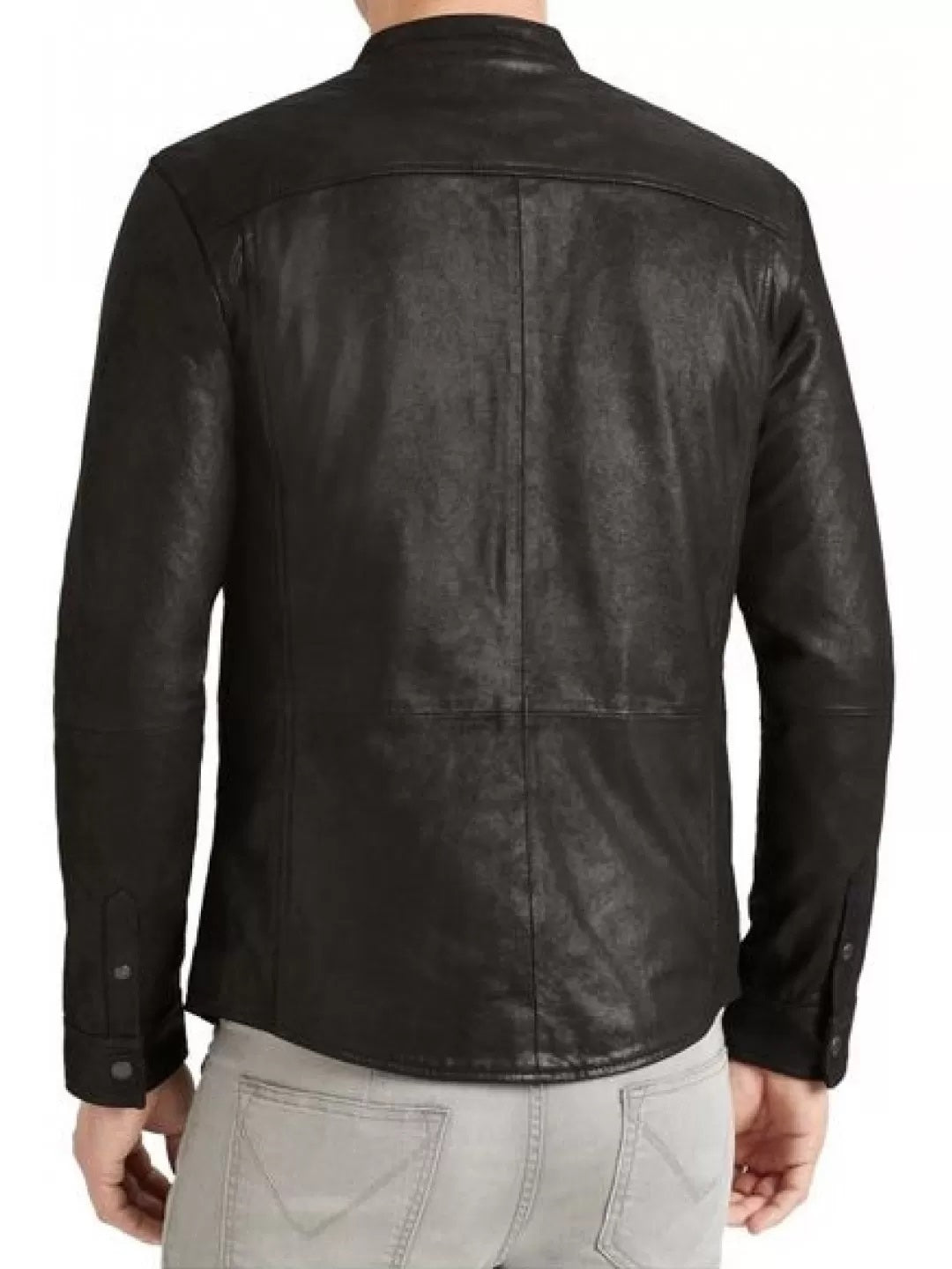 Men's Real Lamb Leather Full Sleeves Shirt Soft Leather Shirt