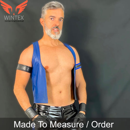 Men’s Real Cowhide Leather Bartender Vest Leather Bikers Vest