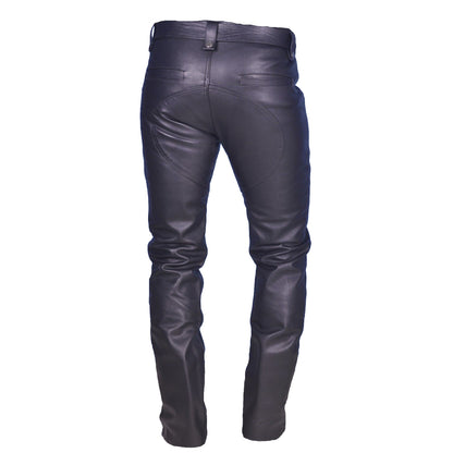 Men’s Cowhide Leather Carpenter Pants Bikers Pants Slim Fit Bikers / Carpenter Pants