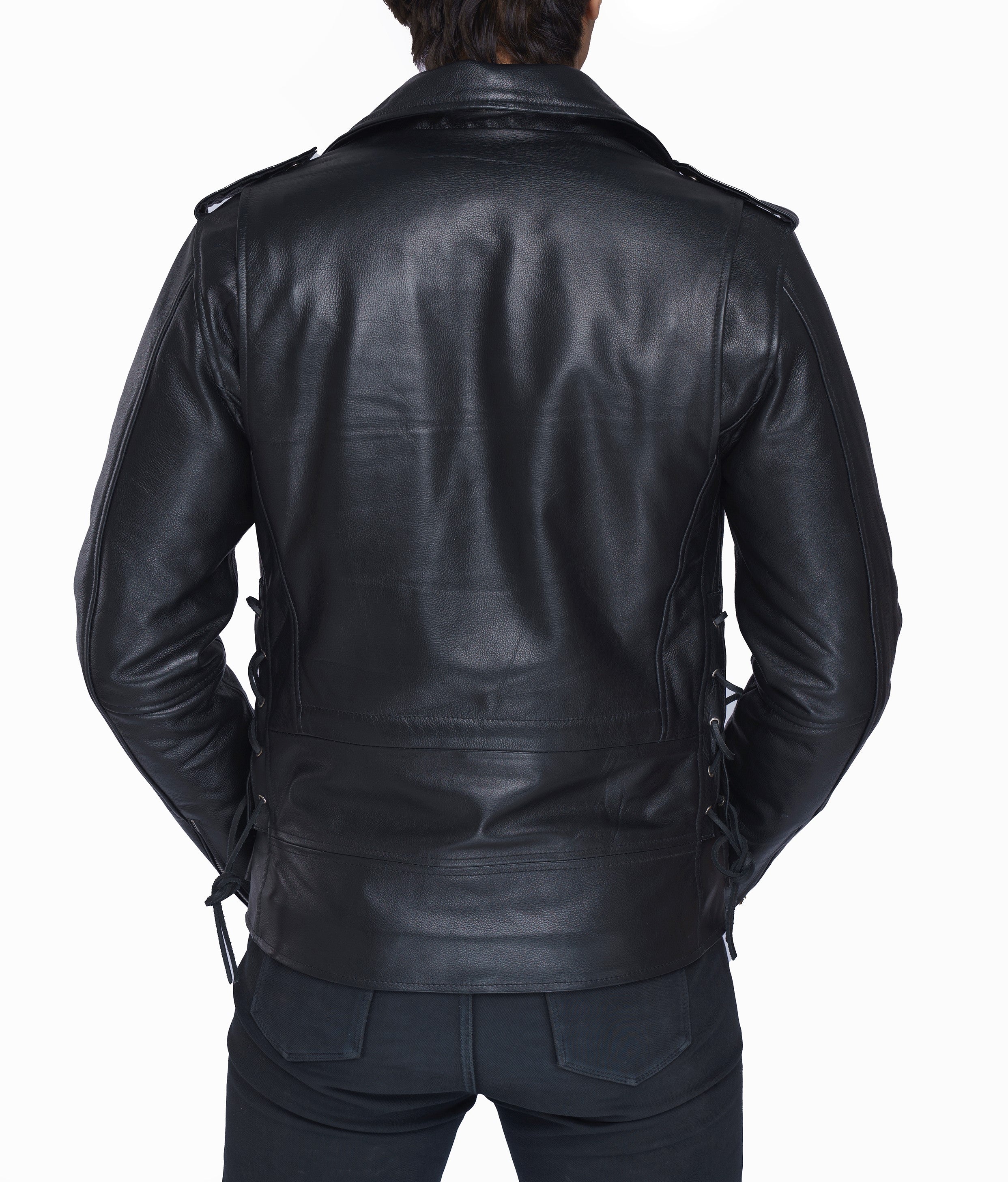 Men's Real Leather Bikers Jacket Classic Bikers Jacket