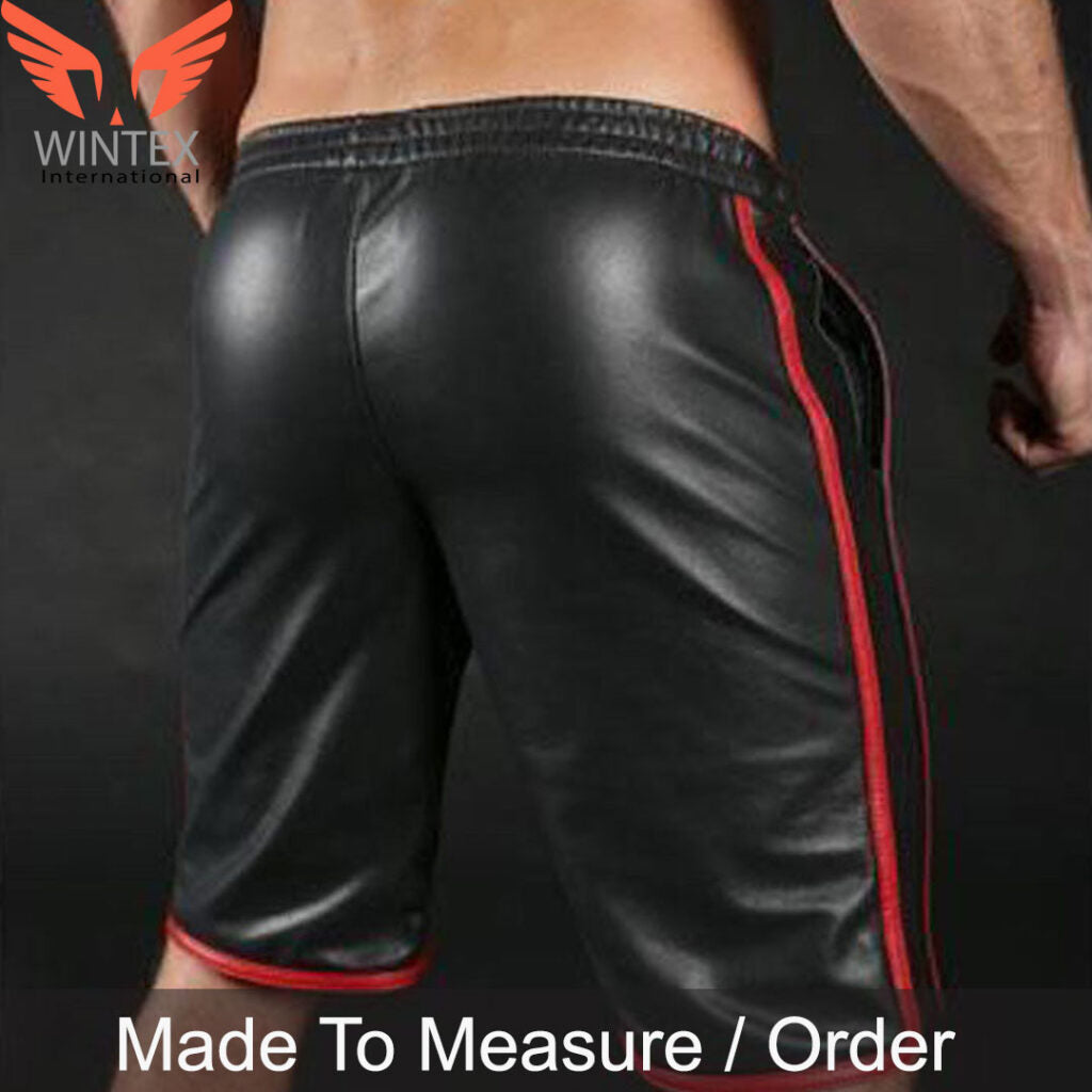 Men’s Real Lamb Leather Basketball Shorts IN 3 COLORS – Leather Sports Shorts