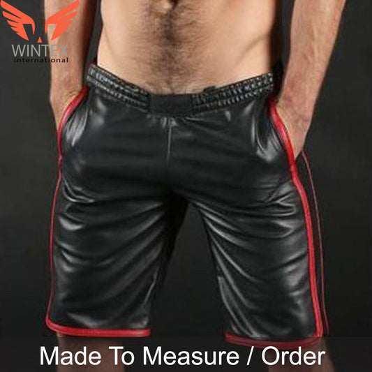 Men’s Real Lamb Leather Basketball Shorts IN 3 COLORS – Leather Sports Shorts