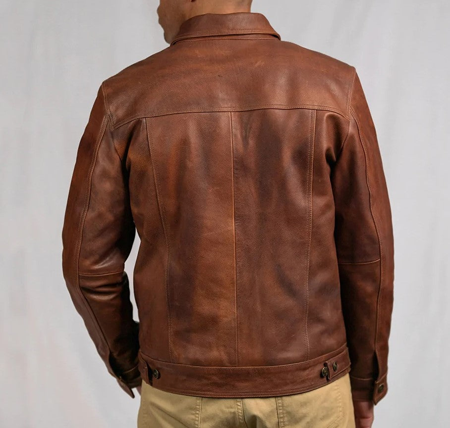 Men's Classic Levi's Style Leather Jacket – Wintex International