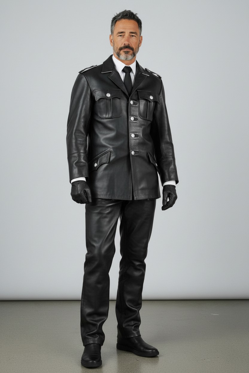 Men's Classic Leather Jacket  / Shirt / Tunics / BLUF Jacket
