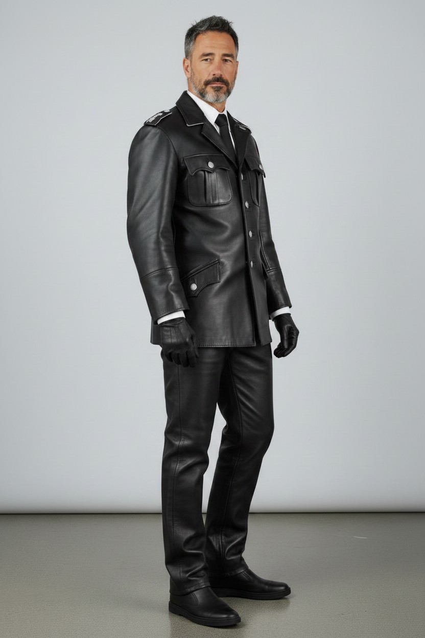 Men's Classic Leather Jacket  / Shirt / Tunics / BLUF Jacket