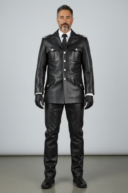 Men's Classic Leather Jacket  / Shirt / Tunics / BLUF Jacket
