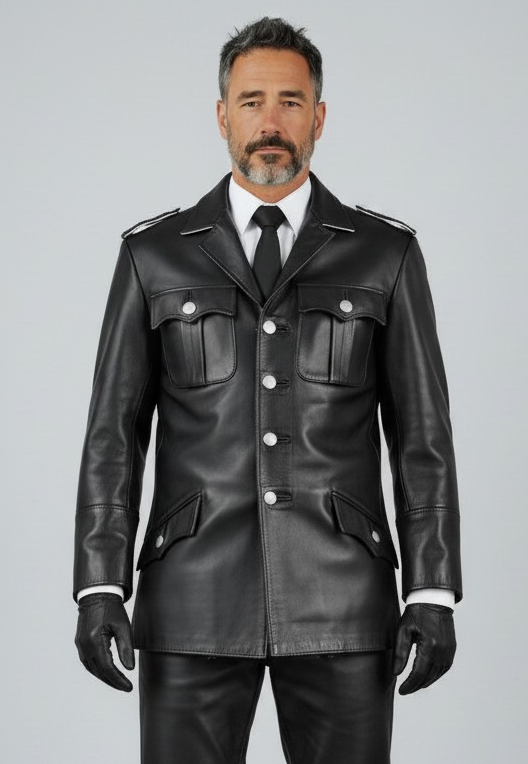 Men's Classic Leather Jacket  / Shirt / Tunics / BLUF Jacket