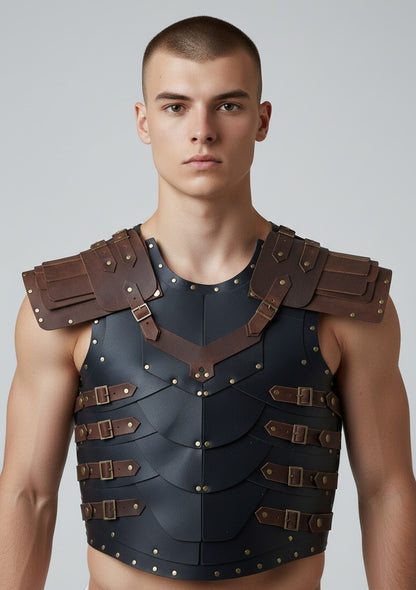 Men's Genuine Thick Cow Leather Medieval Warrior Armor