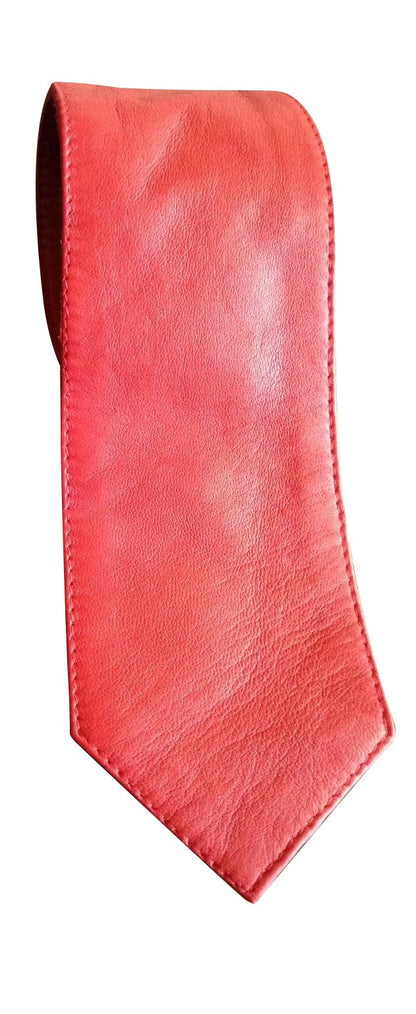 Men’s Skinny 100% Quality Real Genuine Leather Necktie