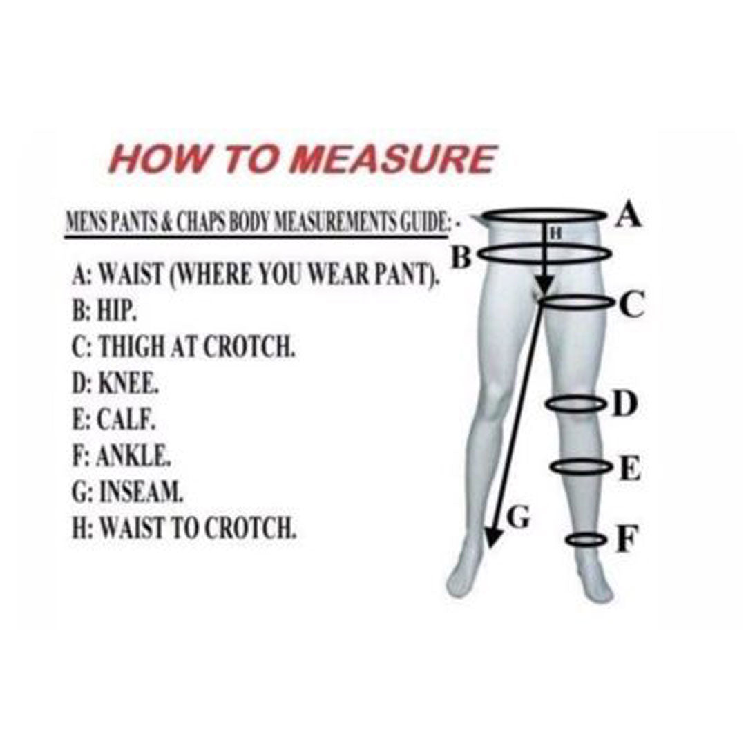 Measuring Chaps Men’s Real Leather Chaps With Detachable Codpiece BLUF Leather Chaps ...