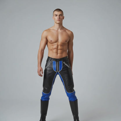 Men's Cowhide Leather Bikers Pants / BLUF Pants