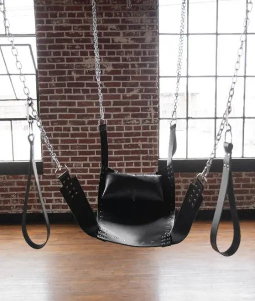 HEAVY DUTY REAL LEATHER SWING/SLING with Stirrups and Pillow