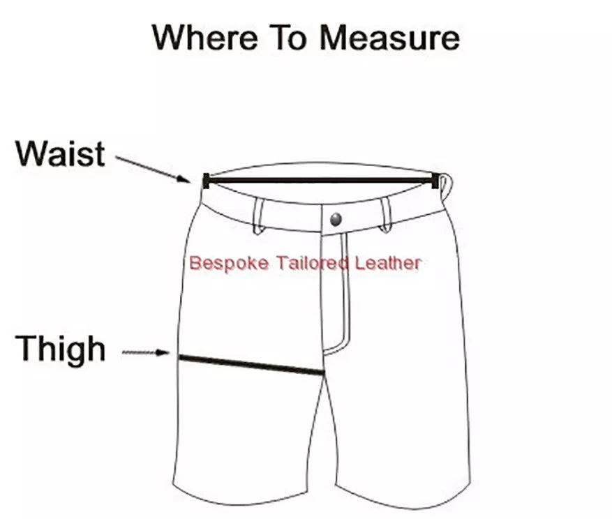Men's Real Cowhide Leather Lace Up Closure Side Laces & Elastic Belt Shorts