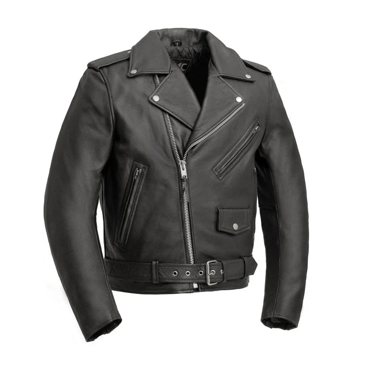 Men’s Real Cowhide Leather Biker’s Jacket Classic Brando Bikers Jacket