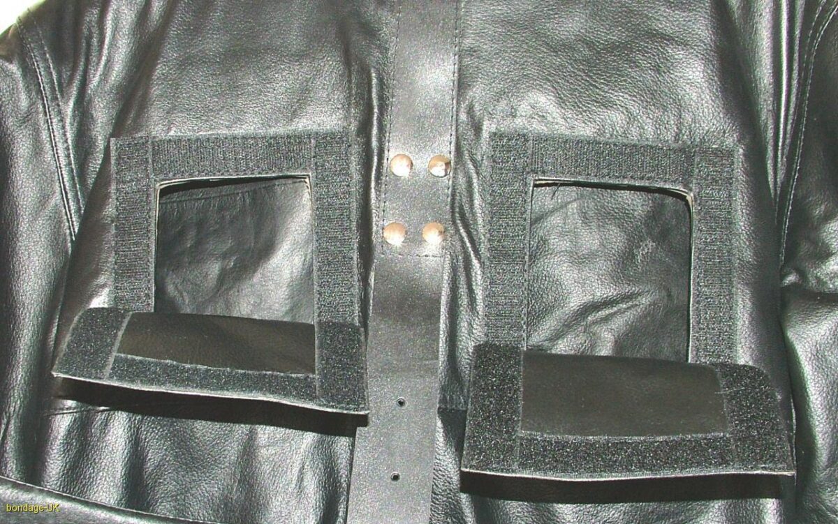 MEN’S REAL LEATHER HEAVY DUTY STRAITJACKET RESTRAINT LEATHER JACKET